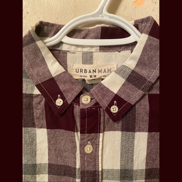 Urban Man Plaid Button Down Shirt - Picture 2 of 4